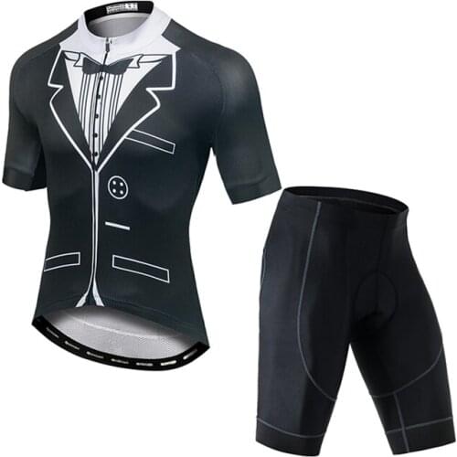 YOCENE Men High Elasticity Cycling Clothing Jersey Absorb Sweat Bike Compression Set Breathable Shorts Wear