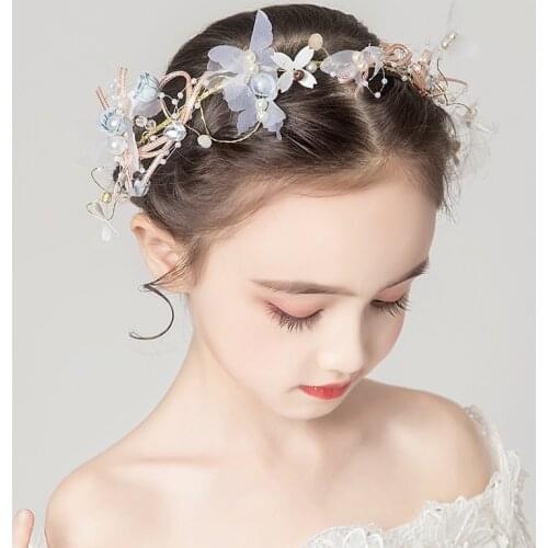 Girls hair clips, childrens pearl hair accessories, baby head flowers, side card, birthday performance hair accessories