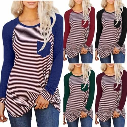 Womens Tops and Blouses Autumn Streetwear Long Sleeve Blouse 2020 Women Clothes Striped Korean Ladies Tops Fashion Clothing