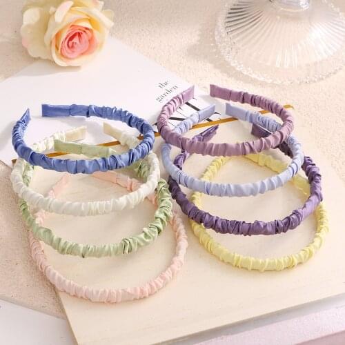 2021 Women Elegant Hairbands Sweet Macaron Headband Hair Bundle Lady Hair Hoops Fashion Accessories