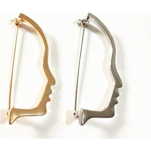 10 PCS/ LOT wholesale fashion jewelry accessories metal face brooch pin