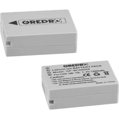 1300mAh NB-10L NB10L Battery for Canon NB10L, G1X, G15, G16, SX40HS, SX50HS, SX60HS, SX40, SX50, SX60 HS, L50 Battery