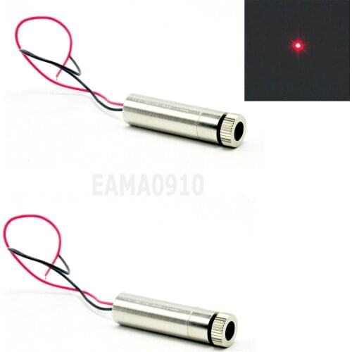 2pcs Focusable 3-5V 650nm 5mW Red Laser DOT Diode Module 12x35mm w/ Driver in
