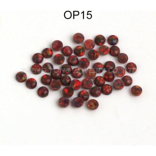 20pcs/lot Factory Price 1.5mm-10mm Round Cut Synthetic OP15 Loose Cabochon Opal Stone For Jewelry