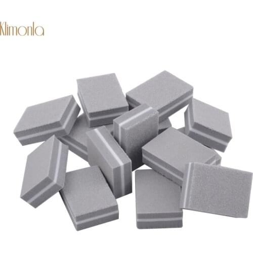 200pcs/lot Gray Square Nail Polishing File Sponge Sanding Nail Buffing Polish Blocks Professional Nail Art Buffer Files