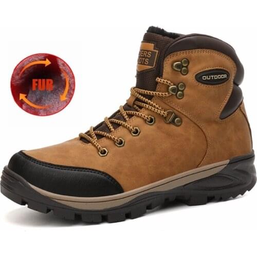 2020 New Hiking Boots Tactical Military Boots Men Outdoor Working shoes Full fur Climbing Light Breathable Desert Sneakers