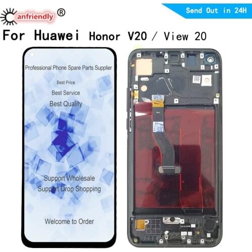 6.4" V20 LCD For Huawei Honor View 20 V20 PCT-AL10 PCT-TL10 PCT-L29 LCD Display Touch panel Screen Digitizer With Frame Assembly