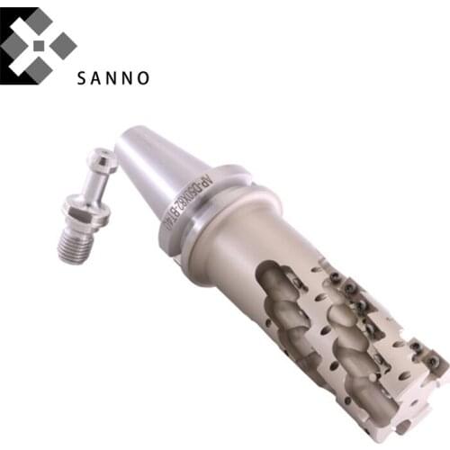 BT50 High effective indexable helical crude milling cutter roughing D80 / D100 Indexable spiral milling cutter holder