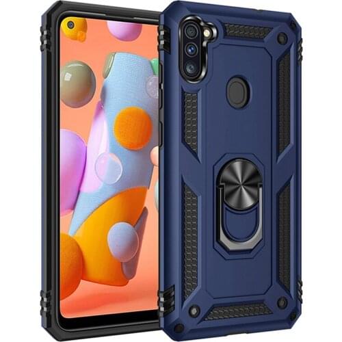 Case For Samsung M01 M11 M21 M31 M51 M31S Luxury Armor Phone Cover For Galaxy S10 Plus S20 S21 Ultra Magnetic Metal Ring Holder