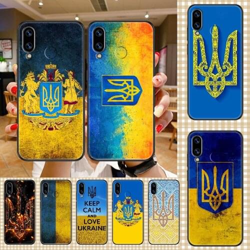 Ukraine Flag Phone case For Huawei Honor 6 7 8 9 10 10i 20 A C X Lite Pro Play black silicone coque luxury Etui 3D shell