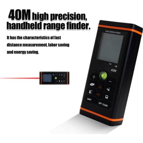 40M Red Light Handheld LCD Digital High Accuracy Measure Rangefinder Distance Meter Building Measurement Device Ruler Test Tool