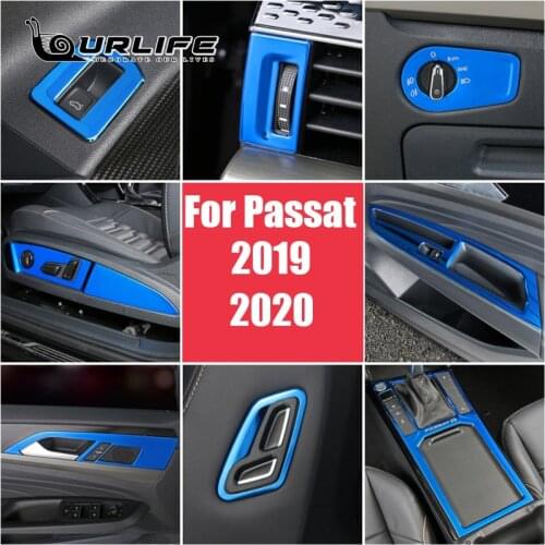 For Volkswagen VW Passat B8 2019 2020 Car Shape Armrest Box Rear Air Hole Socket Speaker Cover interior Sticker Accessories