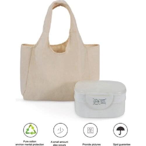 Eco Friendly Washable With Handle Vegetables Daily Portable Bento Foldable Reusable For Groceries Shopping Bag Lunch Box