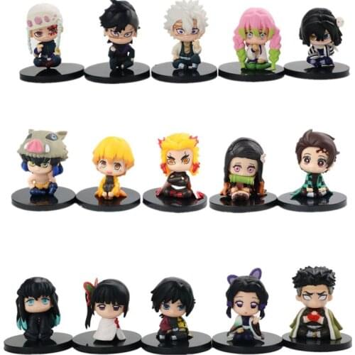 4-5cm 5pcs/set Demon Slayer Kimetsu No Yaiba Kamado Nezuko Hashibira Inosuke Figurine Agatsuma Zenitsu Tanjirou Action Figure