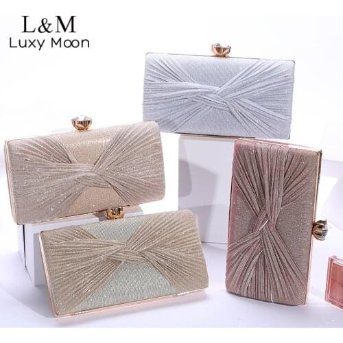 Wedding Party Elegant Evening Clutch Bags Luxury Bridal Clutch Folding Purse and Handbags For Women Chain Crossbody Bag X306H