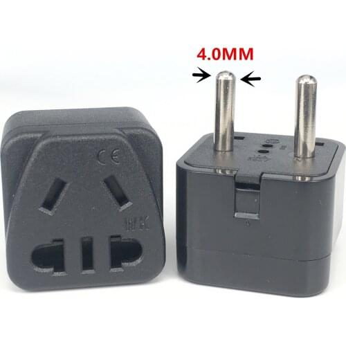 Europe 4.0mm Pins Electrical AC Power Adapter Multifunction Travel Plug Chinese Universal EU AU 2 Pin Travel Adaptor Converter