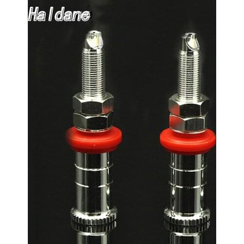 Haldane 4pcs HIFI Audio Copper Silver Plated Speaker Binding Posts Terminal Socket Connectors WBT style