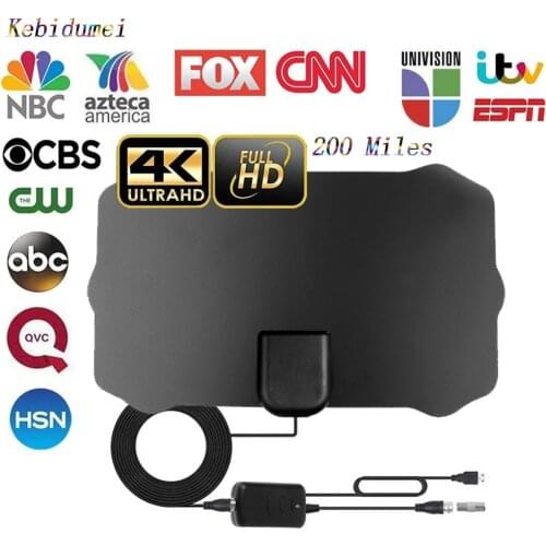 1080p 4K 200 Mile Range Indoor Antenna TV Digital HD for Skywire Digital HDTV Antenna Digital Indoor HDTV TV Stick Home