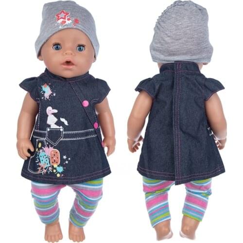 Dress Suit For 17 Inch Baby Doll 43cm Clothes, Doll accessories