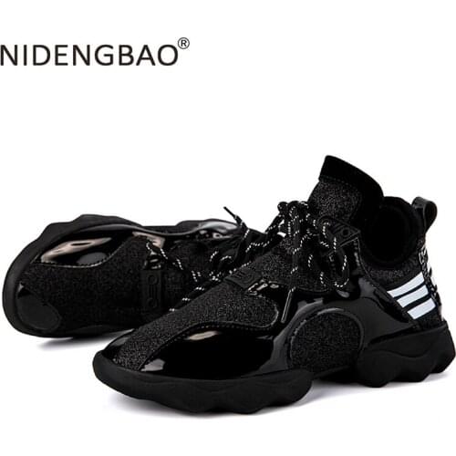 Fashion Mesh Women Chunky Sneakers White Shoes Running Sneakers Breathable Fitness Vulcanized Shoes Female Sport Shoes