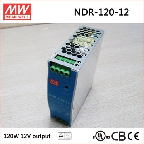 MEAN WELL NDR-120-12 Single Output 120W 12V 10A Industrial DIN Rail Mounted Meanwell Power Supply NDR-120