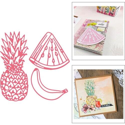 2020 New Fruit Pineapple Watermelon Banana Metal Cutting Dies For DIY Embossing Cut Paper Decoration Greeting Card Scrapbooking