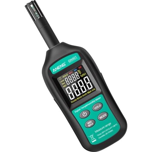 New GN401 Mini Temperature Humidity Meter Handheld No Contact Precision Digital Air Thermometer Hygrometer Gauge Tester