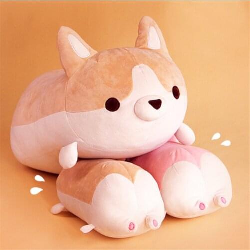 Soft Cargi Butt Pillow Doll Giant Animals Fat Arse Corgi Dogs Toy 60cm 24inch Gifts for Baby