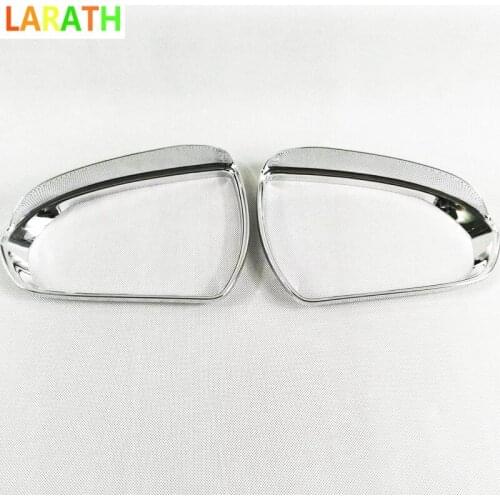 For Hyundai Elantra AD 2016 2017 Car Rearview Mirror Frame Cover Rain Eyebrow Covers Stickers Shade Decoration Auto Accessories
