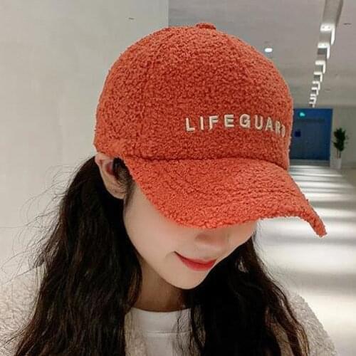 Autumn and winter hat female autumn and winter Korean students all-matching peaked cap thickened warm baseball cap