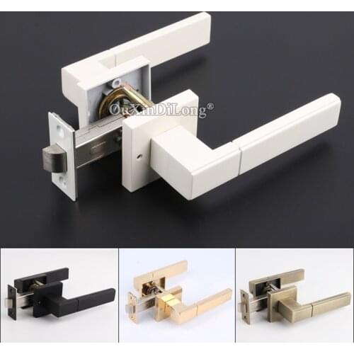 Luxury European Mute Door Lock Set Interior Entry Living Room Bedroom Bathroom Silent Door Lever Lock No Key for 35~50mm Doors