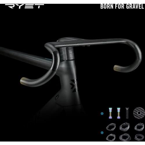 2021 ALANERA Gravel Handlebar carbon fiber Exotropism handlebar 28.6mm/31.8mm integrated bicycle carbon road bike handle