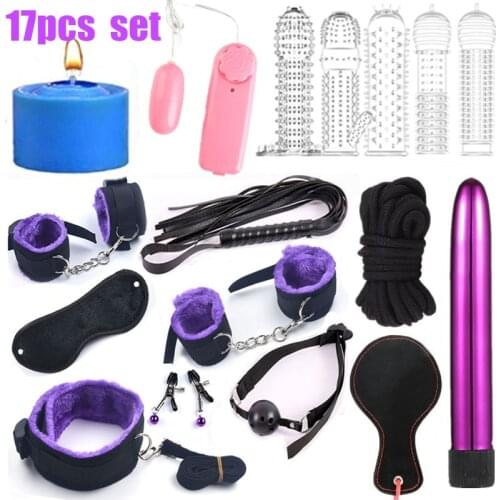Sex Toys For Couples Bondage Vibrators Set Nylon Restraint BDSM Slave Vibrator Plug Flirt Games Erotic Toys for Women Men