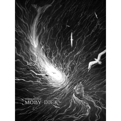 Nicolas Delort Moby Dick Screen Silk Poster Wall Sticker Decoration Gift