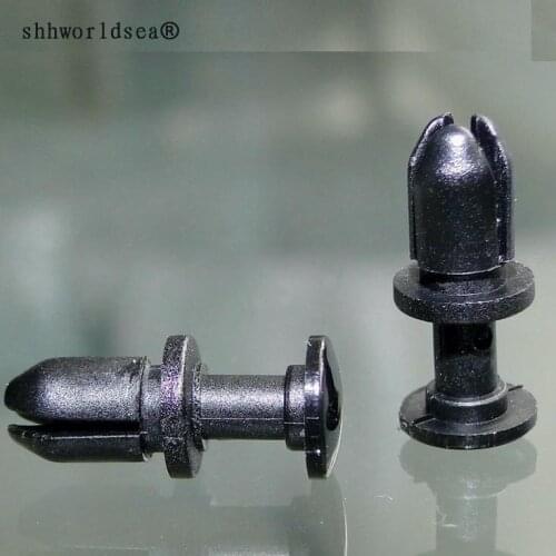 Shhworldsea car plastic fasteners Push-Type Retainer nylon black