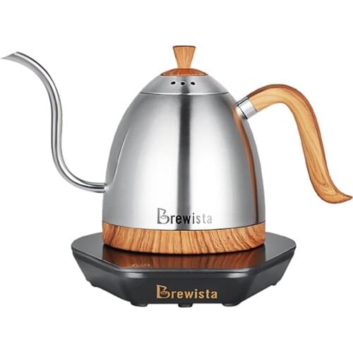Brewista Gooseneck Kettle Coffee Pot Fine Mouth Pour Over Coffees Tea Kettle Brew Coffee Pot Thermostatic Digital Kettles 600ml