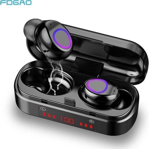 TWS For Bluetooth 5.0 Earphones Touch Control Wireless Headphone 9D Stereo Sports Waterproof Earbuds Headsets With Microphone