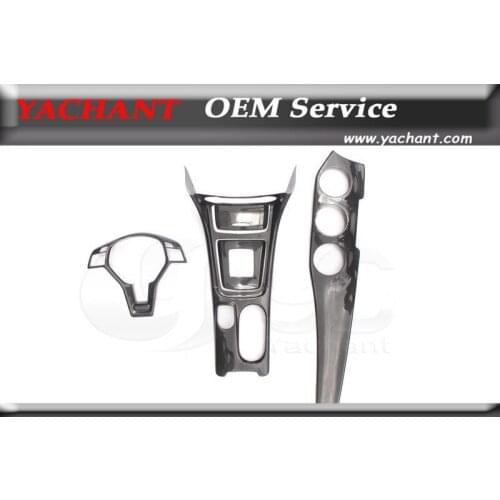 Car-Styling Dry Carbon Fiber Interior Cover Fit For 14-16 MB A45 CLA45 GLA45 LHD Interior Trim Panel Kit