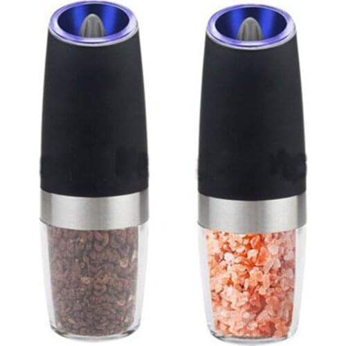 YOMDID 2pcs/set Electric Pepper Mill Salt Pepper Grinder Practical Spice Grinder Mills moedor de pimenta Kitchen Grinding Tool