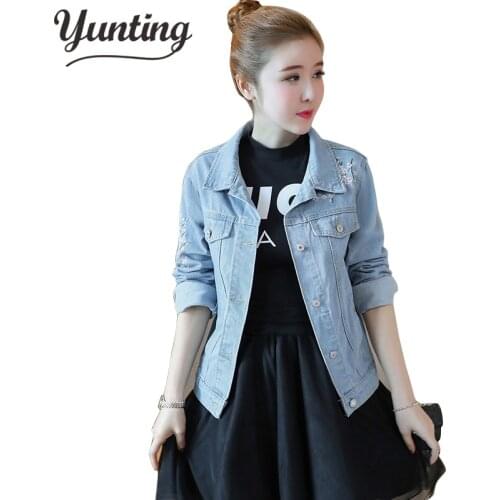 2021 Spring Winter New Womens Fashion Denim Jacket Turn Down Collar Korean Style Casual Shorts Tops Female Clothing