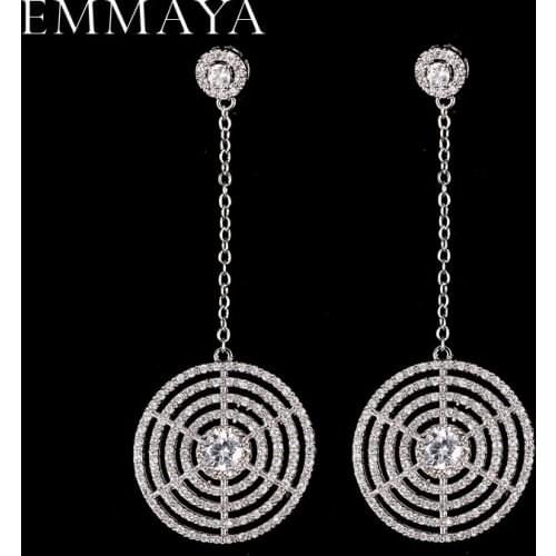 EMMAYA Drop Earrings Women Fashion Crystal Cz Rhinestone Pendant Pendientes Mothers Day Gift