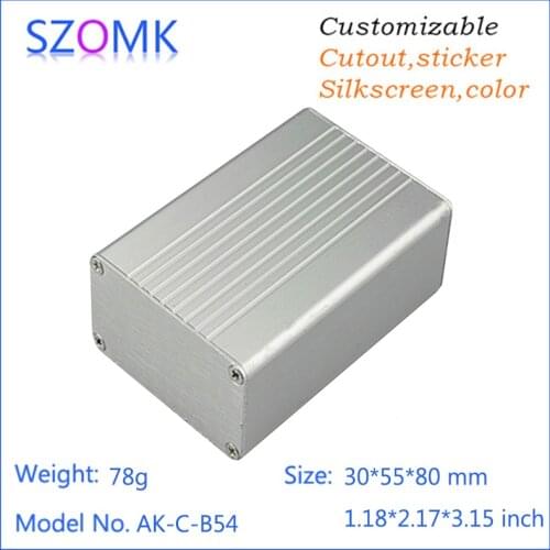 1 piece, 30*55*80mm china suppliers szomk extruded aluminum case anodizing aluminum housing electronics enclosure control box