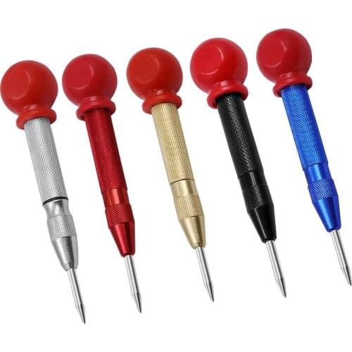1Pcs Automatic Center Pin Punch Spring Loaded Marking Starting Holes Tool Wood Press Dent Marker Woodwork Tool Drill Bit