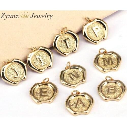10PCS, Fashion Charms Pendants DIY Jewelry Making Gold Color Letter Pendants for Necklace Jewelry Findings Supplies