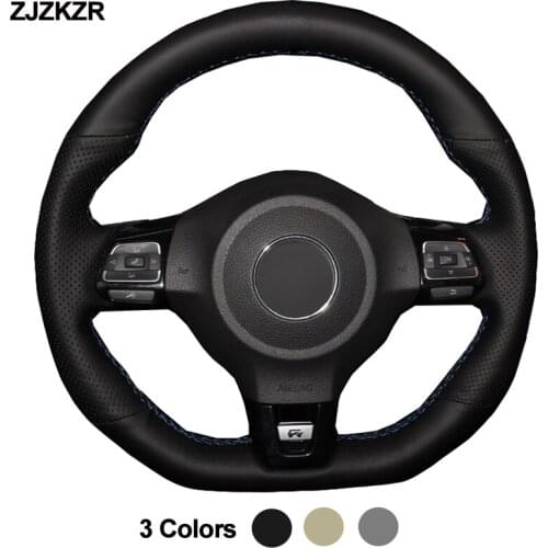 Car Auto Steering-Wheel Cover For Volkswagen Golf 6 GTI MK6 VW Polo GTI Scirocco R Passat CC R-Line 2010 Funda Volante Stuurhoes