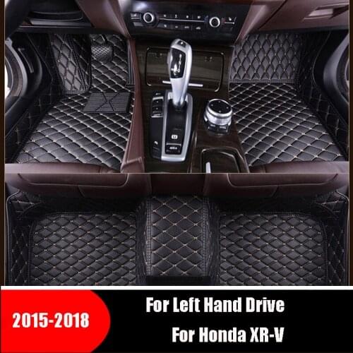 Car Carpet Protector Liners Car Styling Artificial Leather Rug Dash Mats Car Floor Mats For Honda XR-V 2015 2016 2017 2018