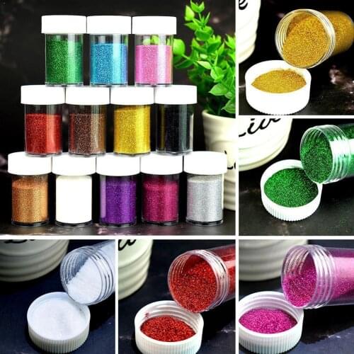 Glitter Lip Gloss Pigment Powder Cosemetic Glitter Colors Art Decor Shadow up Nail Eye 24 Glitter Make Powder Decor Lip W3H2