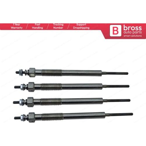 Bross BGP71-1 4 Pieces Heater Glow Plug 11 Volt for D-Max Rodeo MK1 8-9817-4898-0, GN095, 0100226577, Y1001J1, Y1001J, 93034