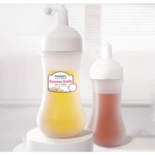 Squeeze Bottle Kitchen Accessories Gravy Boat Plastic Sauce Vinegar Oil Ketchup Gravy Cruet Condiment Dispenser