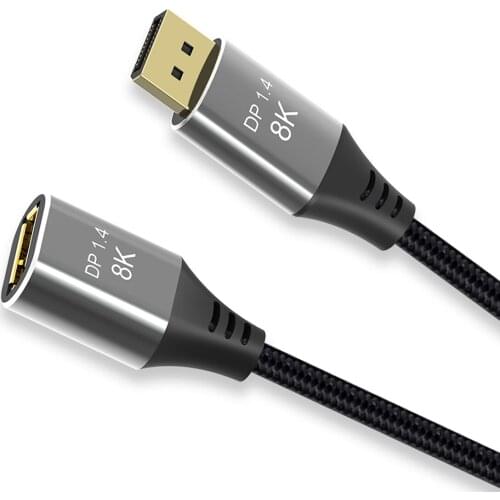 Chenyang Ultra-HD DisplayPort 1.4 8K 60hz Cable UHD 4K 144hz Male to Female Cable 7680*4320 for Video & PC & Laptop & TV